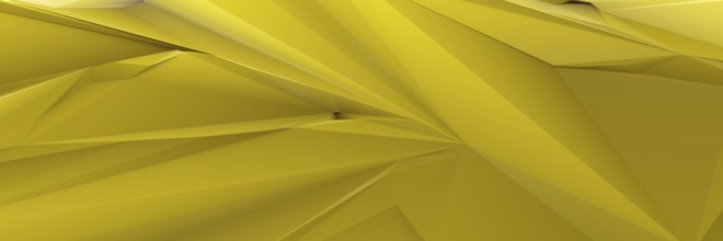 A yellow low poly background banner. 3D illustration