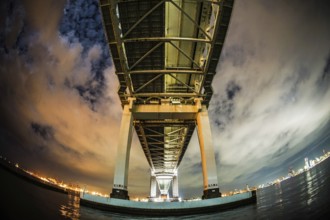 Night of Yokohama Bay Bridge (taken from Daikokufuto). Shooting Location: Yokohama-city kanagawa