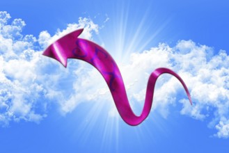 Sex Concept. Arrow With Sex Written On It Showing The Way On Sky and Clouds Background 3D