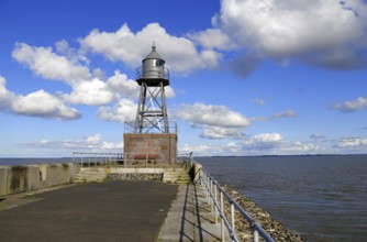Wilhelmshaven, cross light at the Alte Mole, Wilhelmshaven, Lower Saxony, Federal Republic of