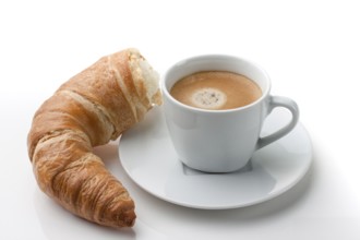 Croissants Pastries and a cup of coffee for breakfast Studioaufnahme, Austria