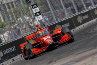 INDYCAR driver, BENJAMIN PEDERSEN (R) (55) of Copenhagen, Denmark, travels through the turns in his