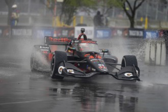 INDYCAR Series driver, CHRISTIAN LUNGAARD (45) of Hedensted, Denmark, travels through the turns