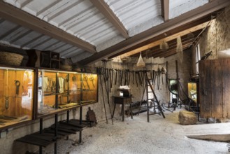 Esporles, Mallorca, Spain, 12 26 2017: Historic equipment at the la Granja, The Farm museum