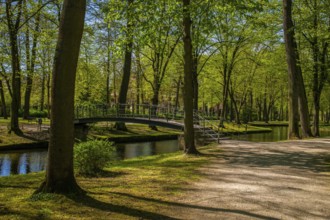 Castle park in Bayreuth in Bavaria, Germany