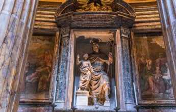 ROME, ITALY, JUNE 14, 2015 : interiors and architectural details of the pantheon, june 14, 2015, in