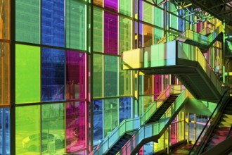 The colourful foyer at the convention centre, Montreal, Province of Quebec, Canada