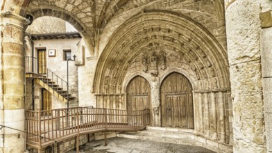 Church of San Juan Bautista, 12-16th Century Gothic Style, Oña Medieval Village, Las Merindades,