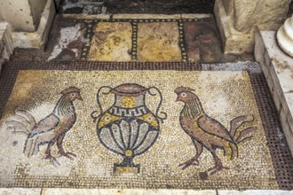 Monastery of Gerasim of Jordan. Picturesque mosaics adorn the entrance to the inner monastery