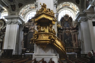 Interior view of St Stephen's Cathedral in Passau