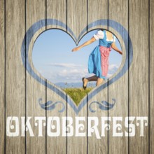An image of a beautiful wooden heart Oktoberfest