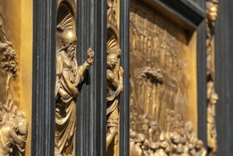 Paradise Gate at the baptistery of the cathedral Santa Maria del Fiore in Florence, Italy