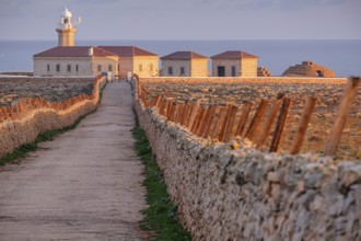 Punta Nati cape lighthouse, Ciutadella, Menorca, Balearic Islands, Spain