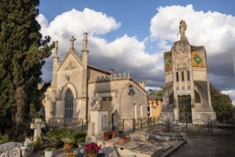 Modernist mausoleum of the Bestard family, 19th century, Santa Maria cemetery, Majorca, Balearic