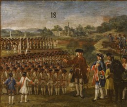 Anonymous, 18th century, allegory of the dense of the Philippines by Don Simon de Anda y Salazar,