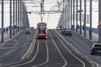 Tram on the Kennedy Bridge - Bonn, North Rhine-Westphalia, Germany