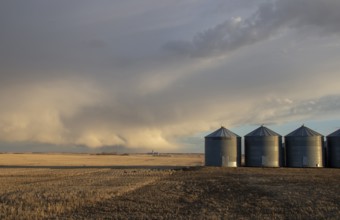 Prairie Storm Clouds rural Saskatchewan Canada Spring