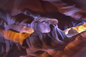 The well-known canyon of Antelope in the USA in a bright sunny day