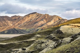Evening mood in the highlands of Iceland, taken near the highland valley Landmannalaugar, Iceland