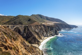 Scenic pacific coast at the Big Sur Highway No 1 in California, USA