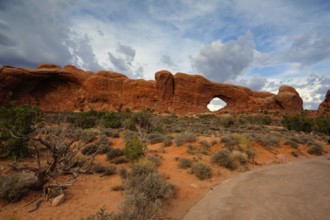 Beautiful rock formations in Arches National Park, Utah, USA