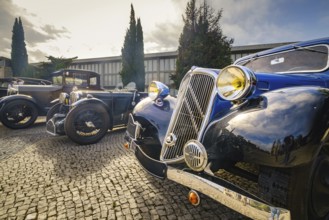Lisbon, Portugal - Oct 15, 2023: Famous classic Citroen Traction Avant known as 7c parked on