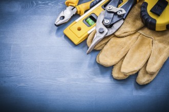 Pliers steel cutter tape-line construction level leather protective gloves