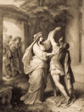 Iphigenia, scene from Iphigenia in Tauris, Johann Wolfgang von Goethe, after Wilhelm von Kaulbach
