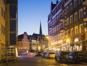 View on old Riga, Night.Blue sky