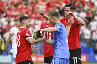 BERLIN, GERMANY - JUNE 21, 2024: Euro 2024 Groupe D match Poland vs Austria 1:3. Team of Austria