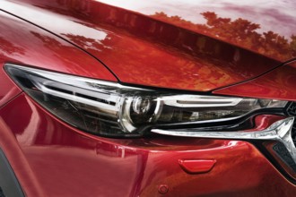 Modern car headlight, Germany