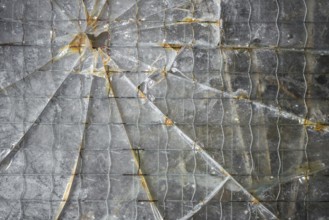 Obvious damage to a reinforced glass