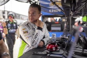 NASCAR Cup Driver, AJ Allmendinger (16) takes to the track to practice for the Crayon 301 at the