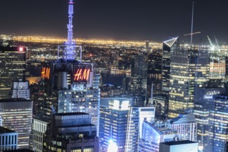 New York Manhattan night view. Shooting Location: New York, Manhattan