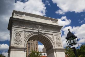 Famous Washington Square Arch which was built in 1889, New York City