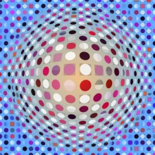 Illustration of a colorful digital artwork dots