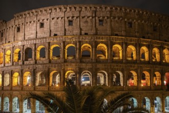 The Colosseum, famous and unique historical building of the Eternal City. View in the morning with