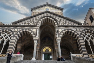 Portal of the mediaeval Saint Andrew cathedral in Amalfi, Italy