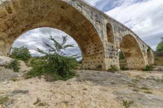 The Julien bridge, Roman bridge over the Calavon river. Roman bridge in the Luberon located on the