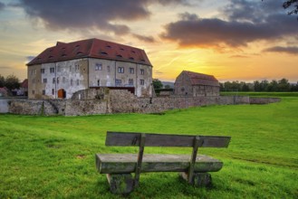 The fortress Heldrungen is a fortress with two moats in Thuringia Germany