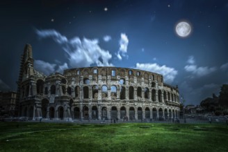 The Colosseum in Rome. Night scene. Colosseum in the night
