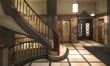 Hamburg, Kontorhaus MESSBERGHOF, built 1922-1924 by Hans and Oskar Gerson, vestibule on the ground
