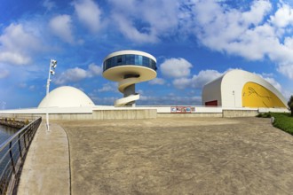 The town of Avilas in Asturias. North of Spain. The complex consists of several futuristic
