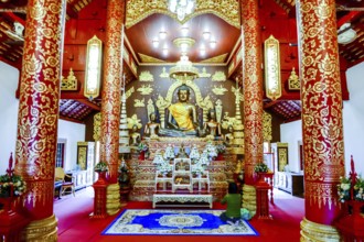 Buddha in temple, digital photo picture as a background