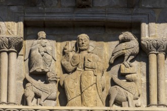 Main portal, Romanesque Church of Santa María la Real, Sangüesa, Navarra, Spain