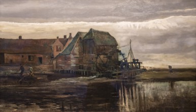 Vincent van Gogh, Watermill at Gennep, 1884, oil on canvas, Thyssen-Bornemisza National Museum,