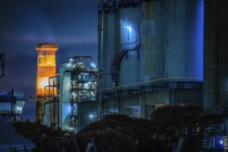 Factory night view of the Keihin region. Shooting Location: Kawasaki City, Kanagawa Prefecture