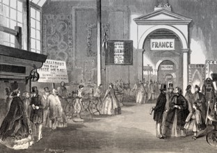 Sewing machines by Charles Callebaut, Great London Exposition, 1862, London, United Kingdom