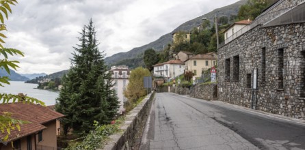 Street in village Musso-Dongo at lake Como, Italy, where the dictator Mussolini became imprisoned