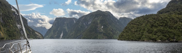 Tranquil sunset landscape at Doubtful Sound, South Island of New Zealand